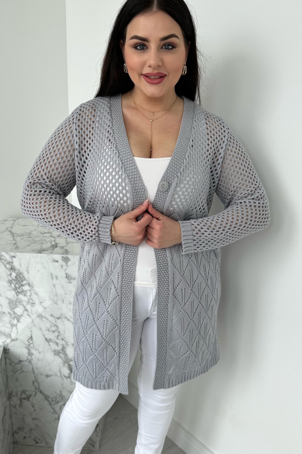 В'язаний кардиган "Фрістайл" сірий