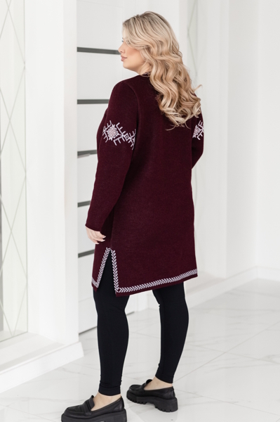 В'язаний кардиган "Круа" бордо