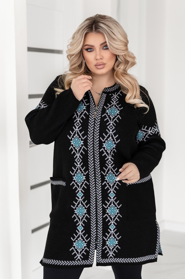 В'язаний кардиган "Круа" чорний