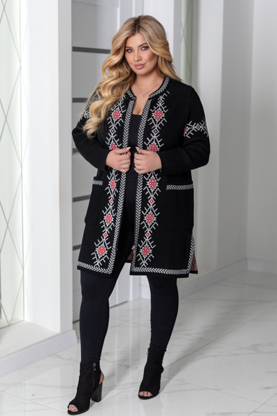 В'язаний кардиган "Круа" чорний-1