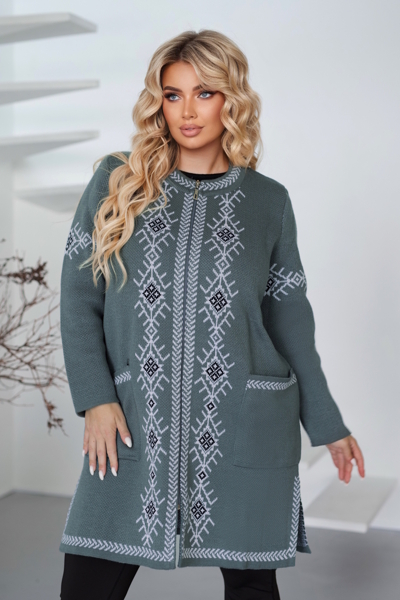 В'язаний кардиган "Круа" сірий