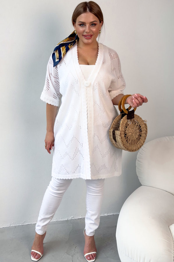 В'язаний кардиган "Шардоне" білий