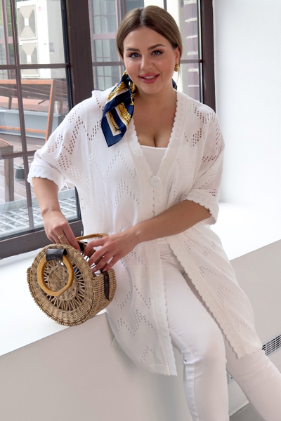 В'язаний кардиган "Шардоне" білий