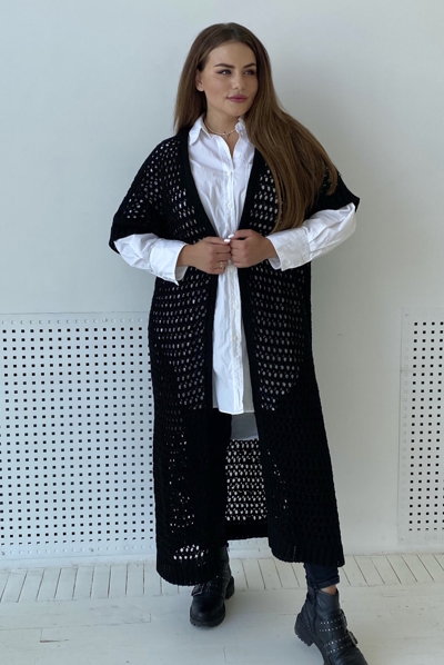 В'язаний кардиган "Скандинавія" чорний