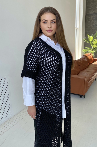 В'язаний кардиган "Скандинавія" чорний