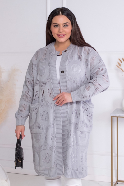 В'язаний кардиган "Вірджинія" сірий