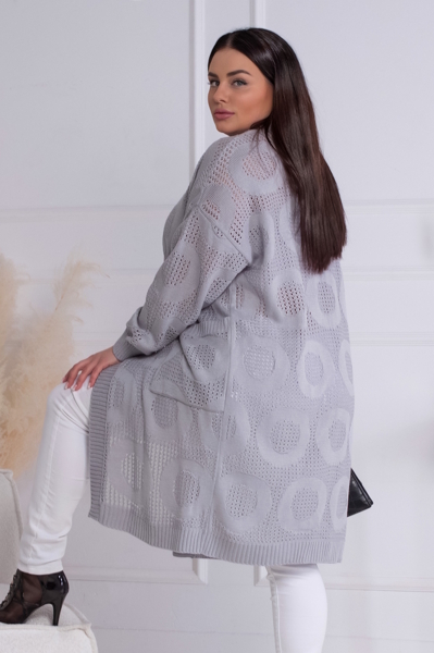 В'язаний кардиган "Вірджинія" сірий
