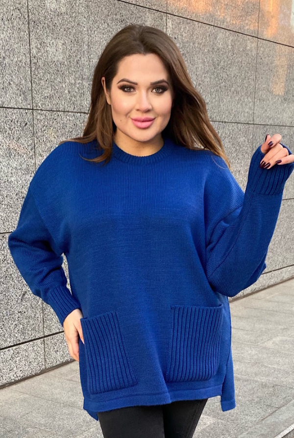 В'язаний светр "Преферанс" електрик