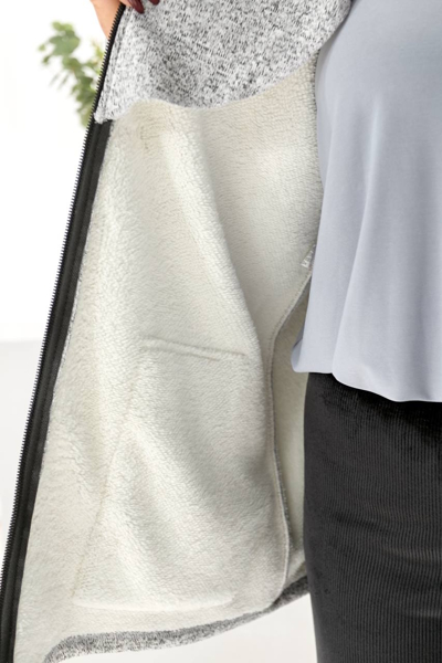 Бомбер на хутрі "Невада" сірий