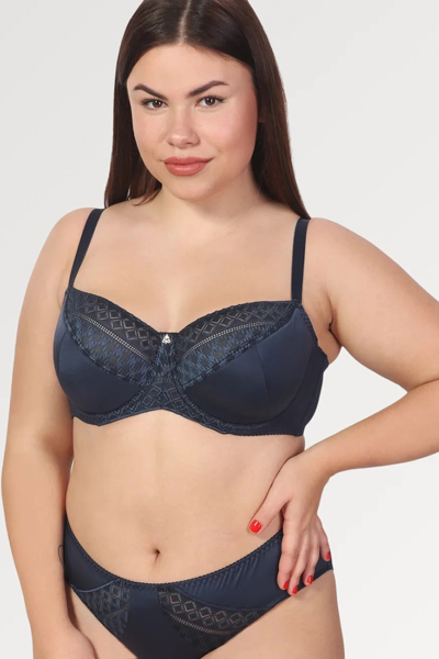 Бюстгальтер на каркасах "Карла" синій