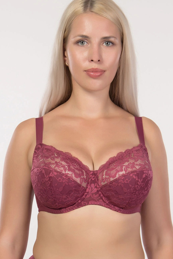 Бюстгальтер на кісточках "Лоренс" марсала vintage