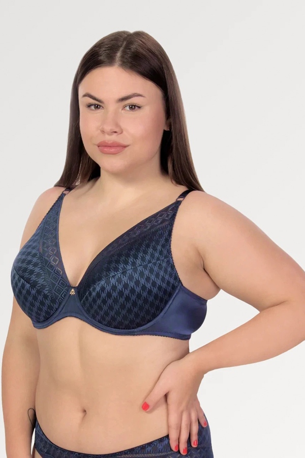 Бюстгальтер push-up "Меланія" синій