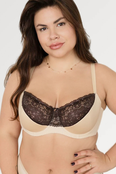 Бюстгальтер з напівм'якою чашкою "Ненсі" бежевий