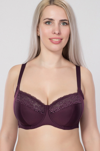 Бюстгальтер-балконет "Ванесcа" сливове вино