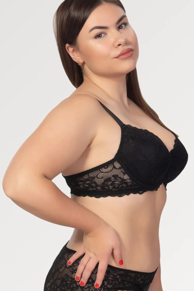 Бюстгальтер push-up "Вікторія" чорний