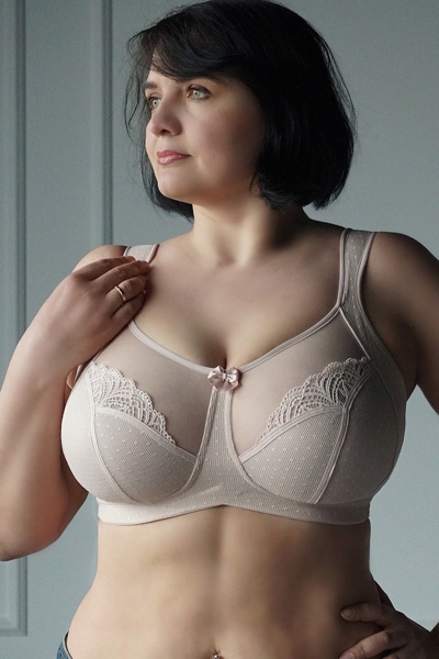 Бюстгальтер "Лакоста" срібний-піон