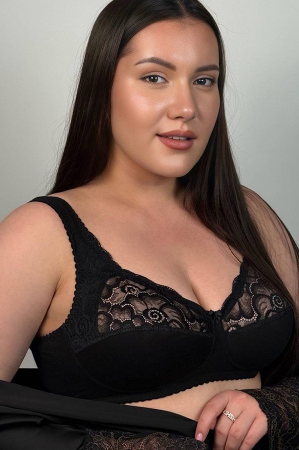 Бавовняний бюстгальтер "Паола" чорний