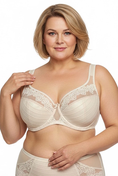 Бюстгальтер "Розалі" срібний-піон