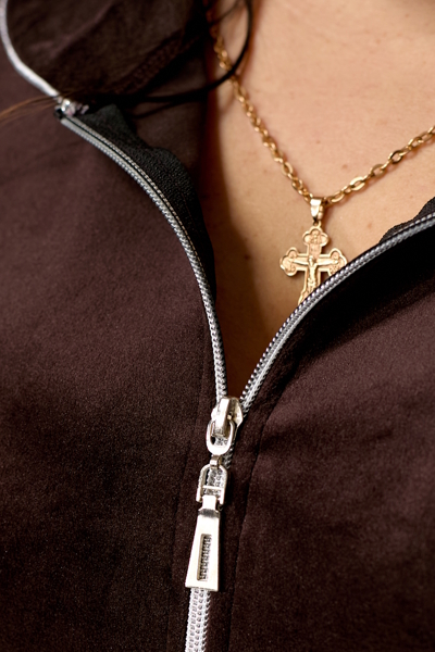 Халат з велюру "Альба" шоколад