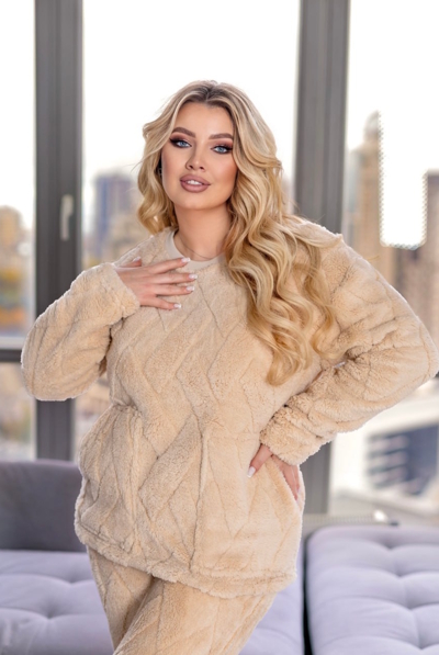 Махрова піжама "Авіта" бежева