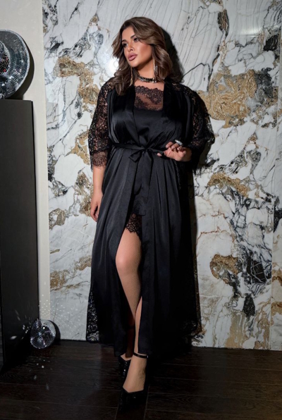 Халат "Марта" чорний